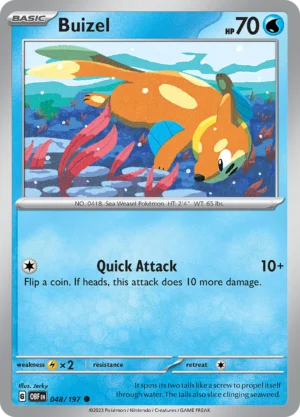 Pokémon TCG SV3: Obsidian Flames 048/197 Buizel Common Ungraded