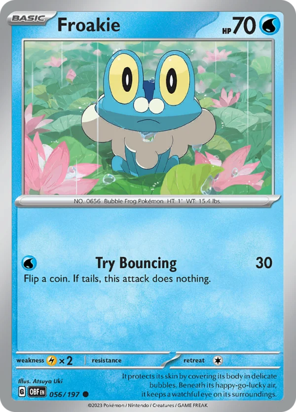 Pokémon TCG SV3: Obsidian Flames 056/197 Froakie Common Ungraded