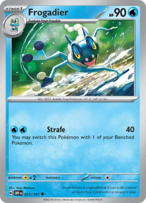 Pokémon TCG SV3: Obsidian Flames 057/197 Frogadier Uncommon Ungraded