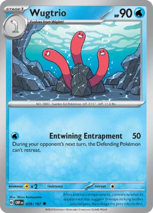 Pokémon TCG SV3: Obsidian Flames 059/197 Wugtrio Uncommon Ungraded