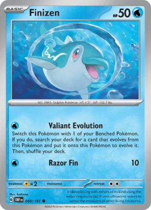 Pokémon TCG SV3: Obsidian Flames 060/197 Finizen Common Ungraded