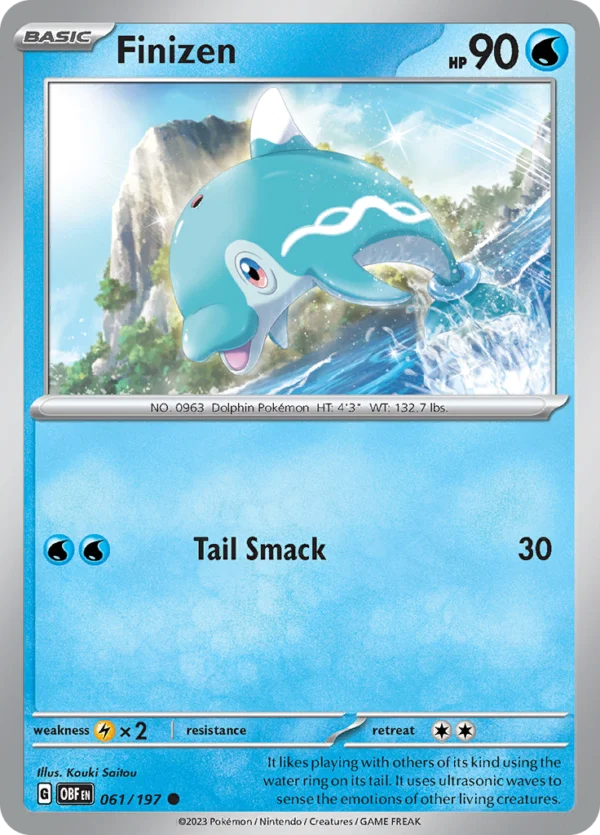 Pokémon TCG SV3: Obsidian Flames 061/197 Finizen Common Ungraded
