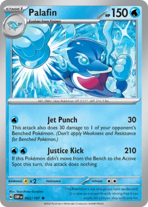 Pokémon TCG SV3: Obsidian Flames 062/197 Palafin Rare Ungraded