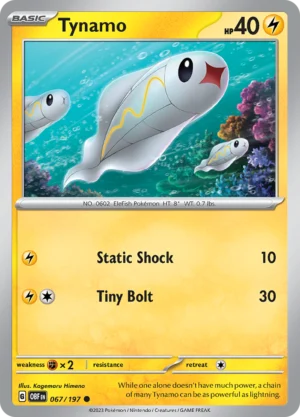 Pokémon TCG SV3: Obsidian Flames 067/197 Tynamo Common Ungraded