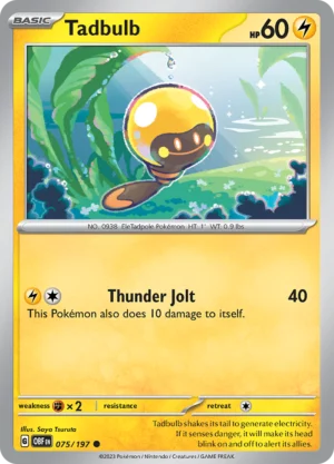Pokémon TCG SV3: Obsidian Flames 075/197 Tadbulb Common Ungraded