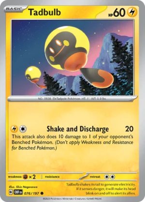Pokémon TCG SV3: Obsidian Flames 076/197 Tadbulb Common Ungraded