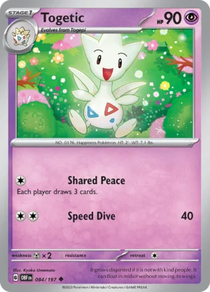 Pokémon TCG SV3: Obsidian Flames 084/197 Togetic Uncommon Ungraded