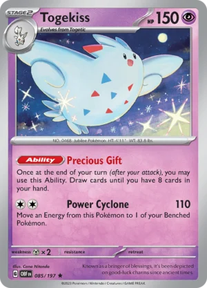 Pokémon TCG SV3: Obsidian Flames 085/197 Togekiss Rare Ungraded