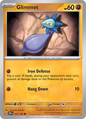 Pokémon TCG SV3: Obsidian Flames 121/197 Glimmet Common Ungraded