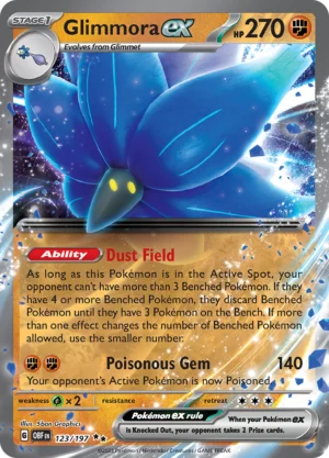 Pokémon TCG SV3: Obsidian Flames 123/197 Glimmora ex Double Rare Ungraded