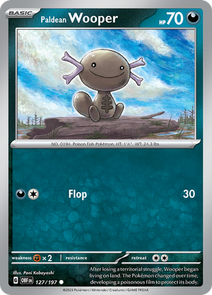 Pokémon TCG SV3: Obsidian Flames 127/197 Paldean Wooper Common Ungraded