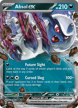 Pokémon TCG SV3: Obsidian Flames 135/197 Absol ex Double Rare Ungraded