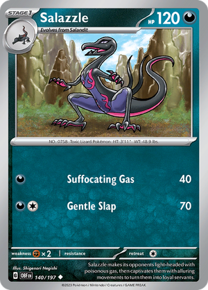 Pokémon TCG SV3: Obsidian Flames 140/197 Salazzle Uncommon Ungraded