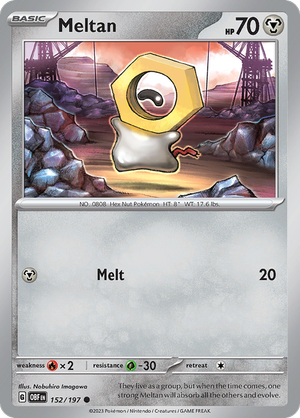 Pokémon TCG SV3: Obsidian Flames 152/197 Meltan Common Ungraded