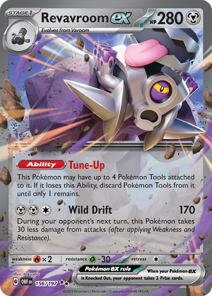Pokémon TCG SV3: Obsidian Flames 156/197 Revavroom ex Double Rare Unrated