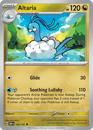 Pokémon TCG SV3: Obsidian Flames 160/197 Altaria Uncommon Ungraded