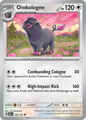 Pokémon TCG SV3: Obsidian Flames 183/197 Oinkologne Uncommon Ungraded