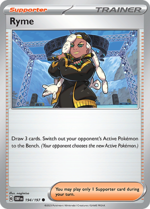 Pokémon TCG SV3: Obsidian Flames 194/197 Ryme Common Ungraded