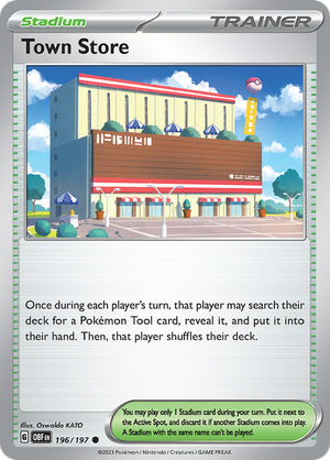 Pokémon TCG SV3: Obsidian Flames 196/197 Town Store Common Ungraded