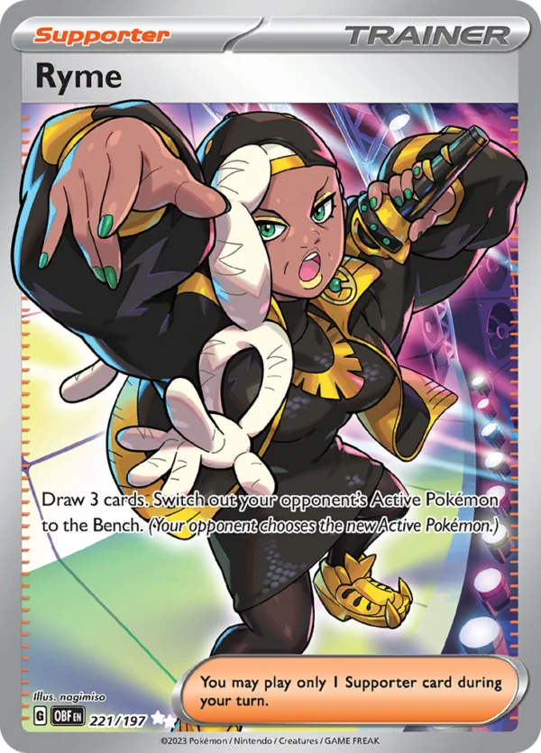 Pokémon TCG Ryme 221/197 SV03: Obsidian Flames UR Full Art Ungraded