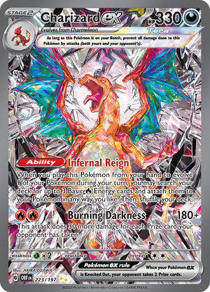 Pokémon TCG Charizard ex 223/197 SV03: Obsidian Flames SIR Full Art Ungraded