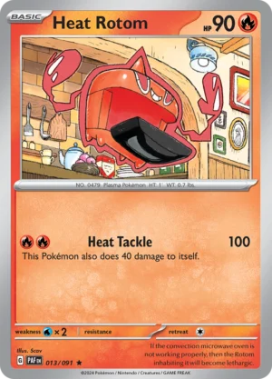 Pokémon TCG SV: Paldean Fates 013/091 Heat Rotom Rare Ungraded