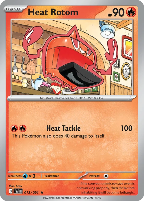 Pokémon TCG SV: Paldean Fates 013/091 Heat Rotom Rare Ungraded