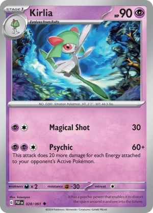 Pokémon TCG SV: Paldean Fates 028/091 Kirlia Uncommon Ungraded
