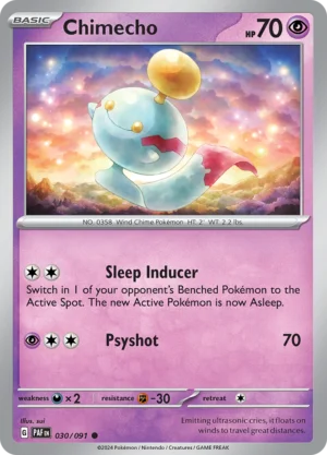 Pokémon TCG SV: Paldean Fates 030/091 Chimecho Common Ungraded