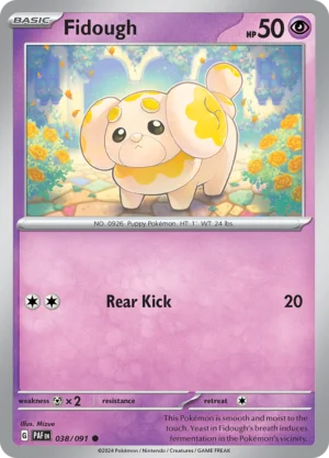Pokémon TCG SV: Paldean Fates 038/091 Fidough Common Ungraded