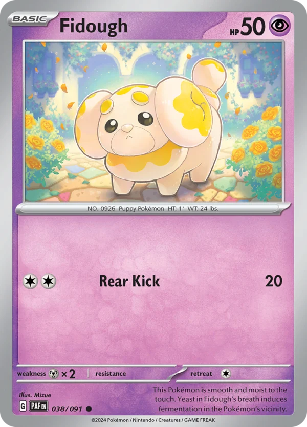 Pokémon TCG SV: Paldean Fates 038/091 Fidough Common Ungraded