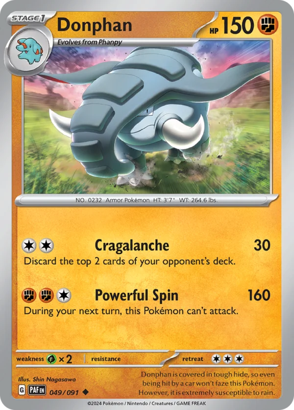 Pokémon TCG SV: Paldean Fates 049/091 Donphan Uncommon Ungraded