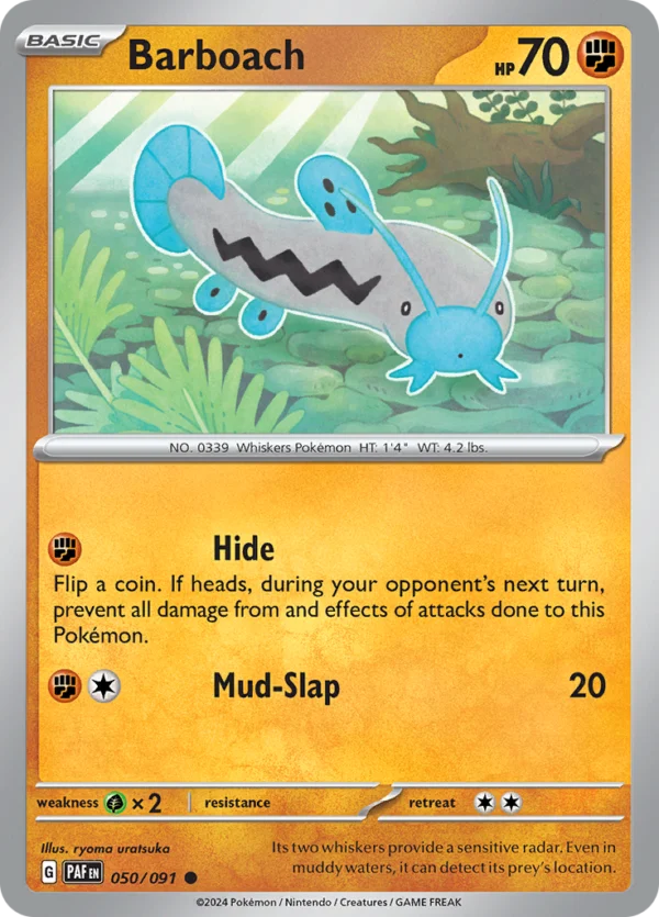 Pokémon TCG SV: Paldean Fates 050/091 Barboach Common Ungraded