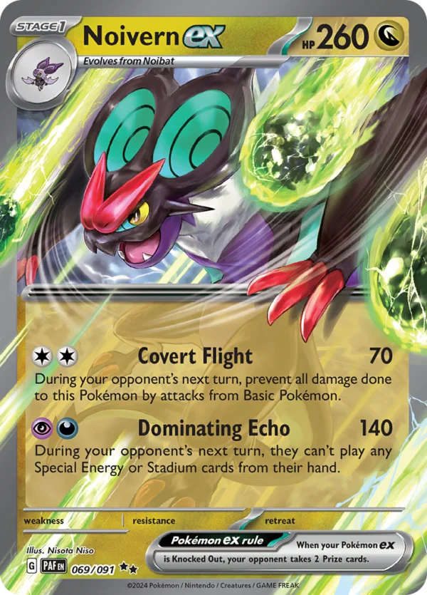 Pokémon TCG SV: Paldean Fates 069/091 Noivern ex Double Rare Ungraded