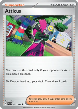 Pokémon TCG SV: Paldean Fates 077/091 Atticus Uncommon Ungraded