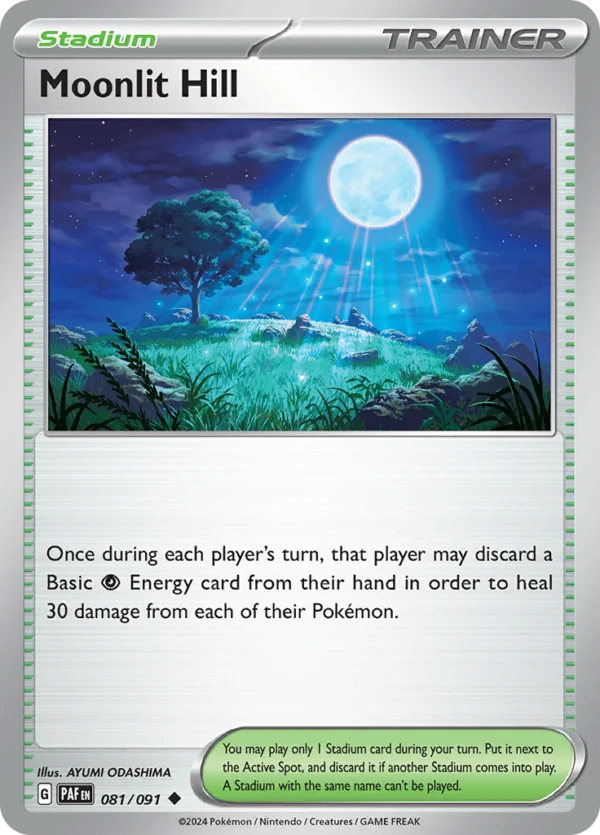 Pokémon TCG SV: Paldean Fates 081/091 Moonlit Hill Uncommon Ungraded
