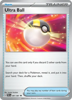 Pokémon TCG SV: Paldean Fates 091/091 Ultra Ball Uncommon Ungraded