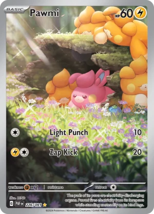 Pokémon TCG Pawmi 226/091 SV: Paldean Fates IR Full Art Ungraded