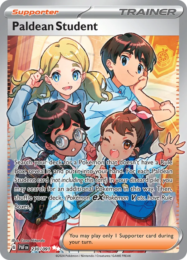 Pokémon TCG Paldean Student 230/091 SV: Paldean Fates UR Full Art Ungraded