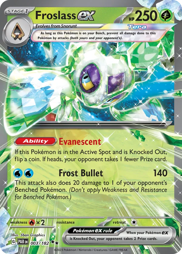 Pokémon TCG SV4: Paradox Rift 003/182 Froslass ex Double Rare Ungraded