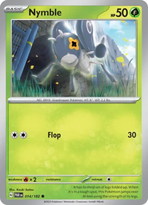 Pokémon TCG SV4: Paradox Rift 014/182 Nymble Common Ungraded