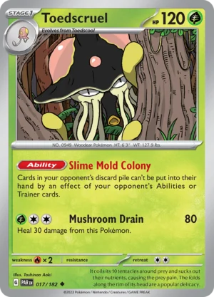 Pokémon TCG SV4: Paradox Rift 017/182 Toedscruel Uncommon Ungraded