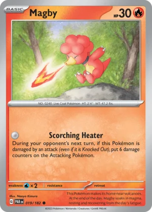 Pokémon TCG SV4: Paradox Rift 019/182 Magby Common Ungraded