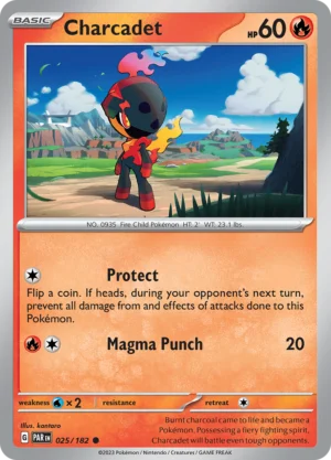Pokémon TCG SV4: Paradox Rift 025/182 Charcadet Common Ungraded