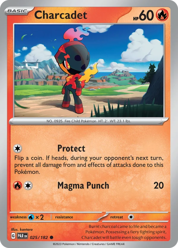 Pokémon TCG SV4: Paradox Rift 025/182 Charcadet Common Ungraded