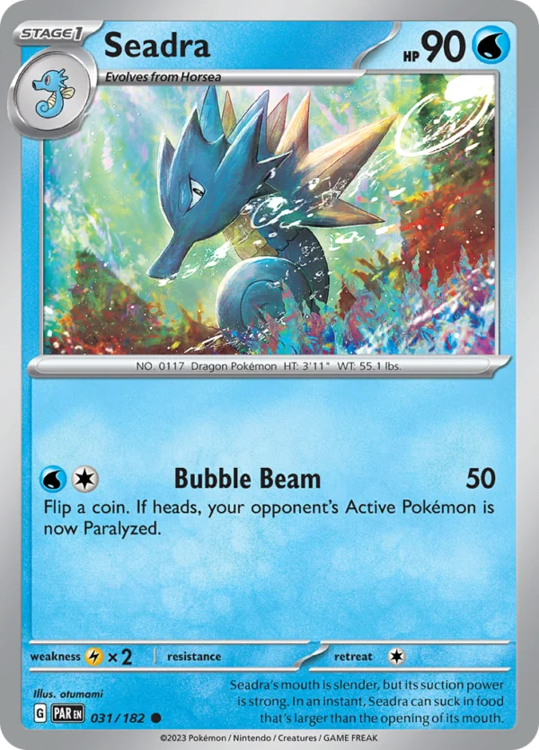 Pokémon TCG SV4: Paradox Rift 031/182 Seadra Common Ungraded