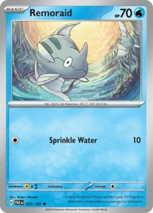 Pokémon TCG SV4: Paradox Rift 033/182 Remoraid Common Ungraded