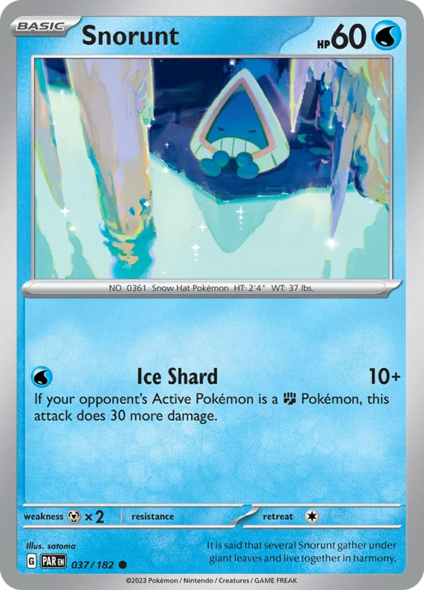 Pokémon TCG SV4: Paradox Rift 037/182 Snorunt Common Ungraded