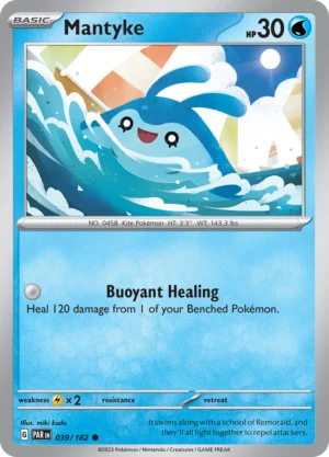 Pokémon TCG SV4: Paradox Rift 039/182 Mantyke Common Ungraded