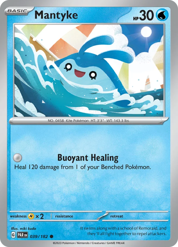 Pokémon TCG SV4: Paradox Rift 039/182 Mantyke Common Ungraded